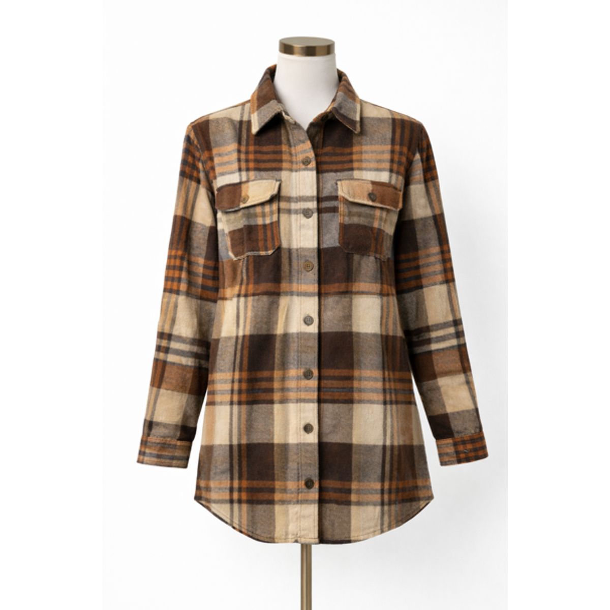 XPRESS RECHARGE - Sobrecamisa Mujer Cuadrille Premium Manga Larga aberturas laterales Estilo Casual Otoño Invierno