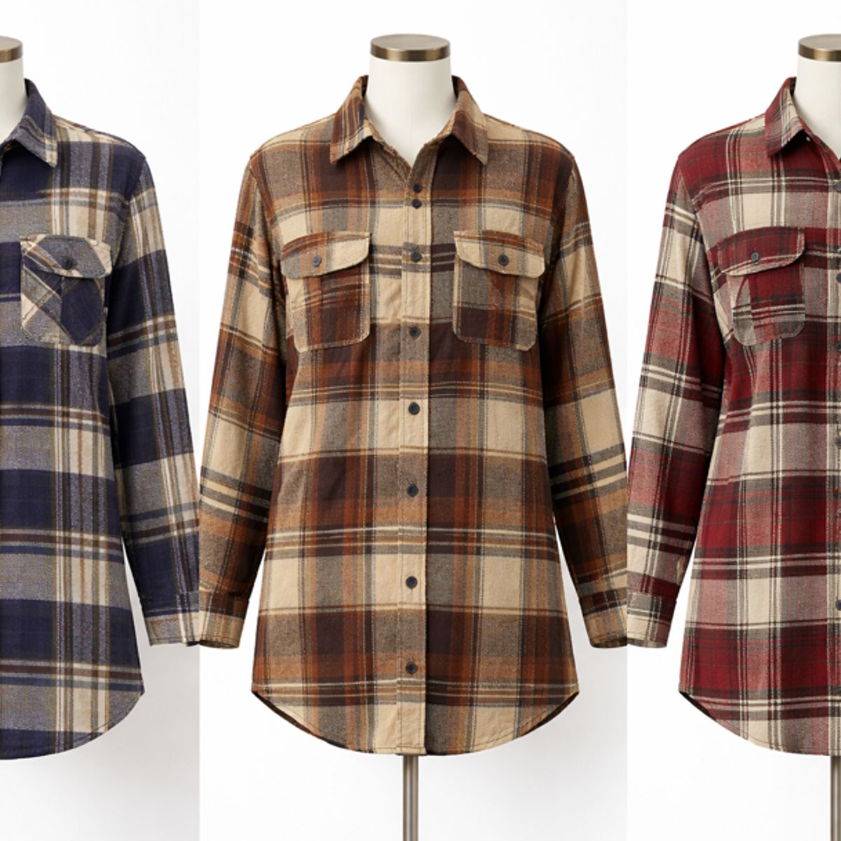 XPRESS RECHARGE - Sobrecamisa Mujer Cuadrille Premium Manga Larga aberturas laterales Estilo Casual Otoño Invierno