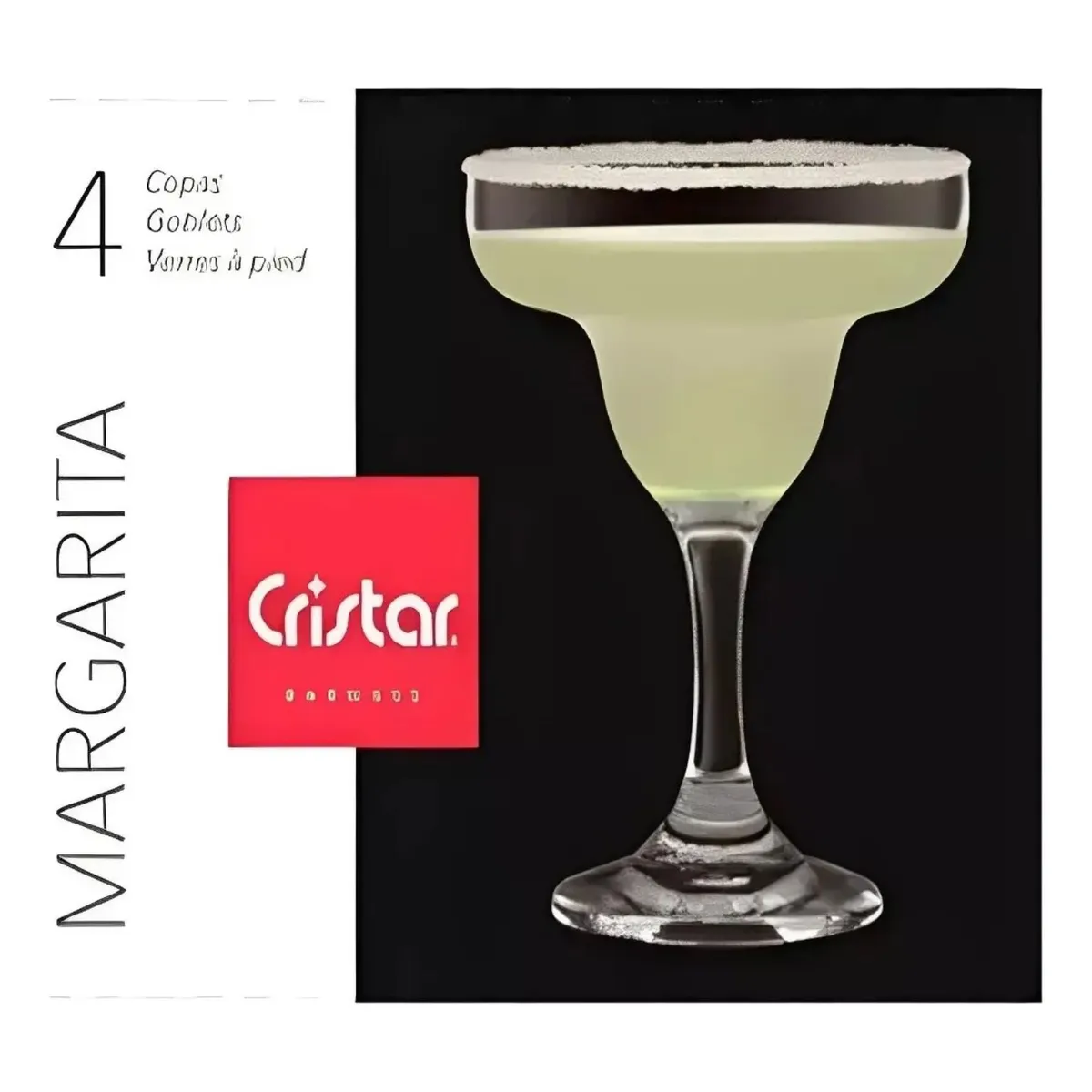 CRISTAR - Set 4 Copas Margarita 266ml Línea Cristar