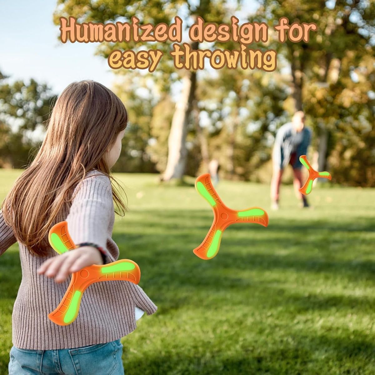 GENERICO - 6pcs Boomerang Espuma Para Niños Juguete Exterior Luminosidad Nocturna Regalos Para Niños