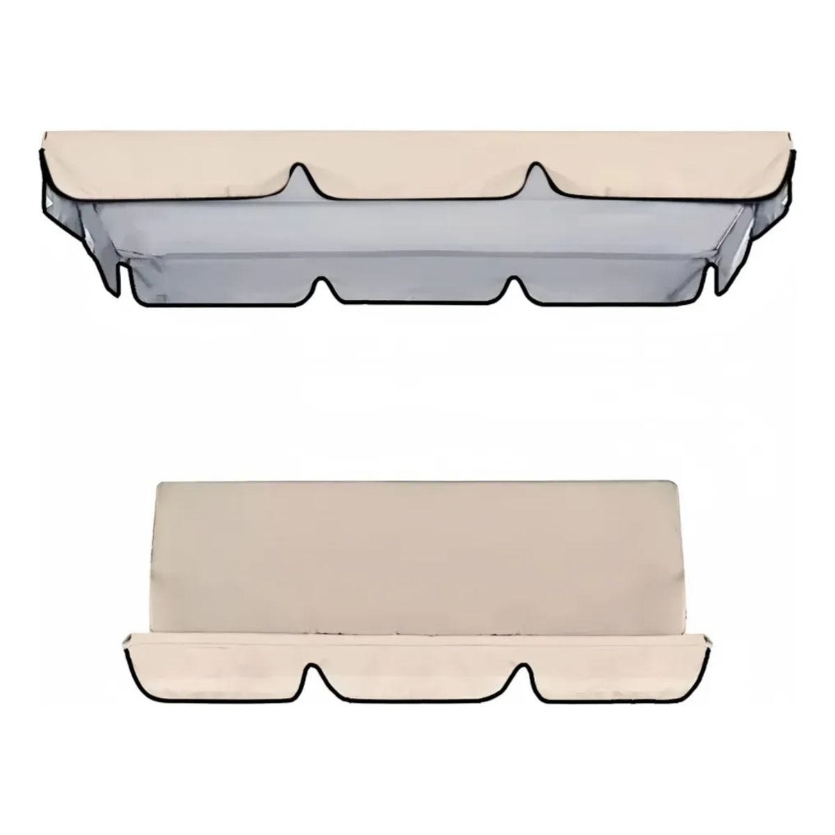 VIDA BUENAS - Funda para Sillón de Jardín + Cubierta Anti-lluvia, Poliéster Impermeable para Exteriores