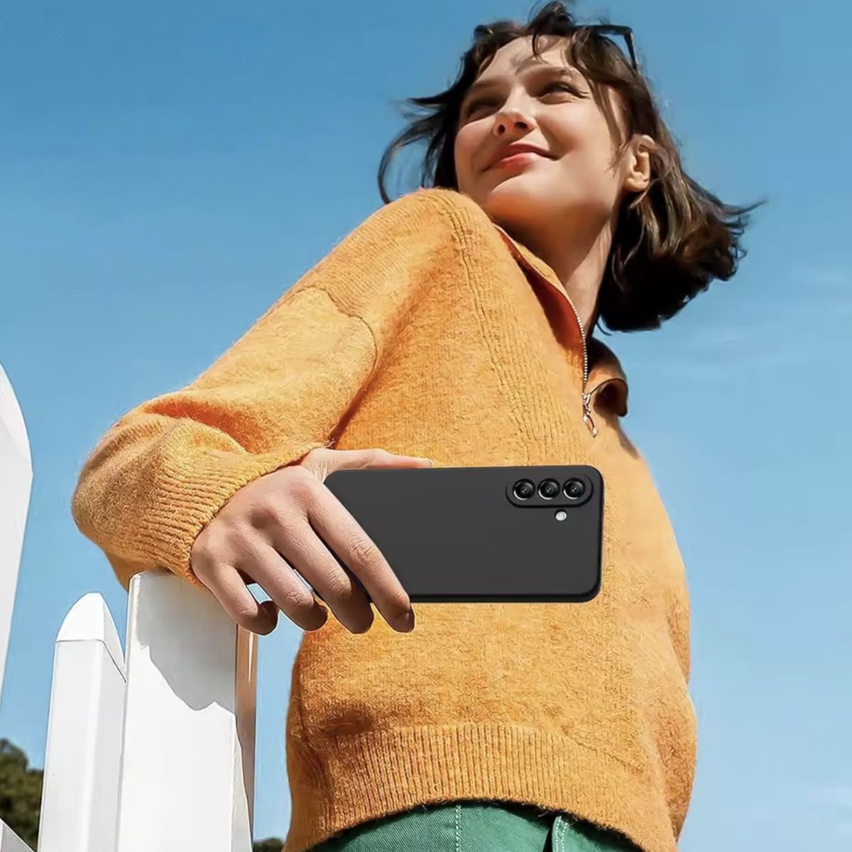 GENERICO - Carcasa De Silicona Slim Para Samsung A57 5g - Negro