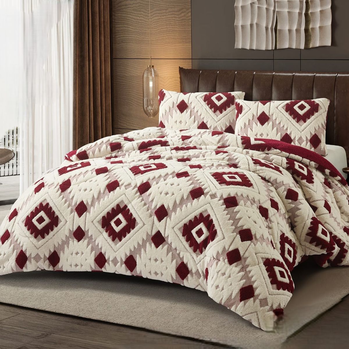 GENERICO - COBERTOR DE INVIERNO  SHERPA JACQUARD CUTTING DE ALGODON