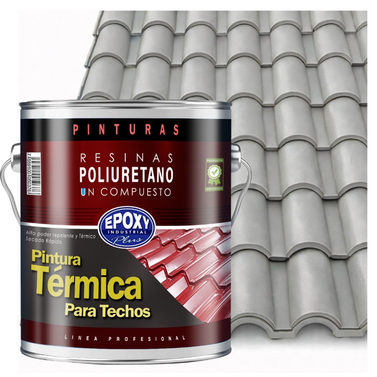 EPOXY - PINTURA TECHOS AISLANTE TERMICO - GALON - GRIS CLARO