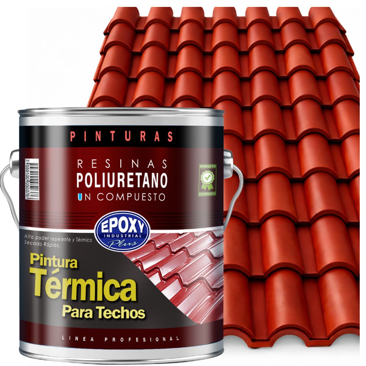 EPOXY - PINTURA TECHOS AISLANTE TERMICO - GALON - ROJO TEJA