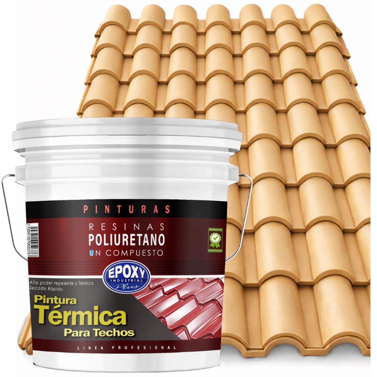 EPOXY - PINTURA TECHOS AISLANTE TERMICO - TINETA 10L - BEIGE