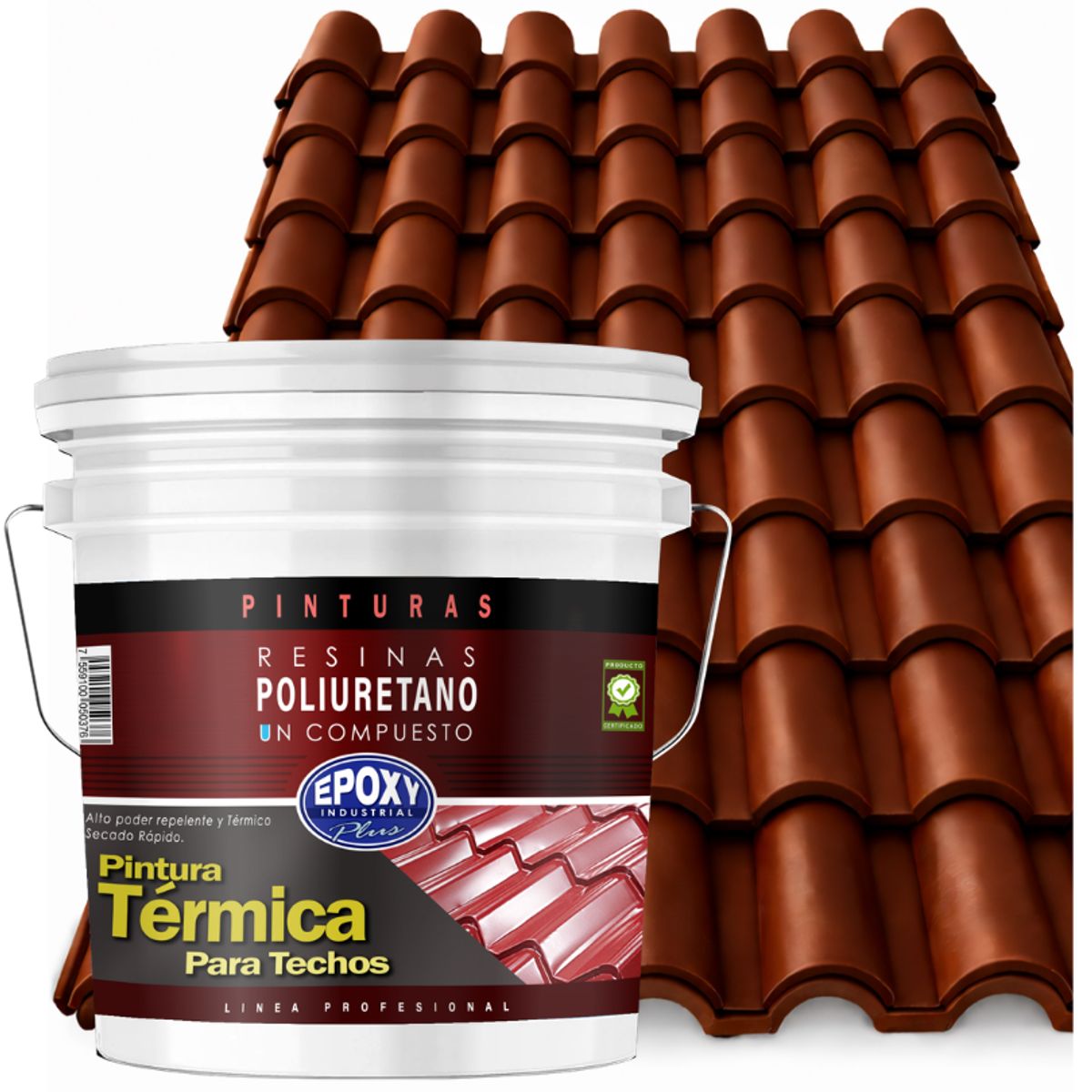 PINTURA TECHOS AISLANTE TERMICO - TINETA 10L - CAFÉ CHOCOLATE, marca EPOXY - Foto Principal
