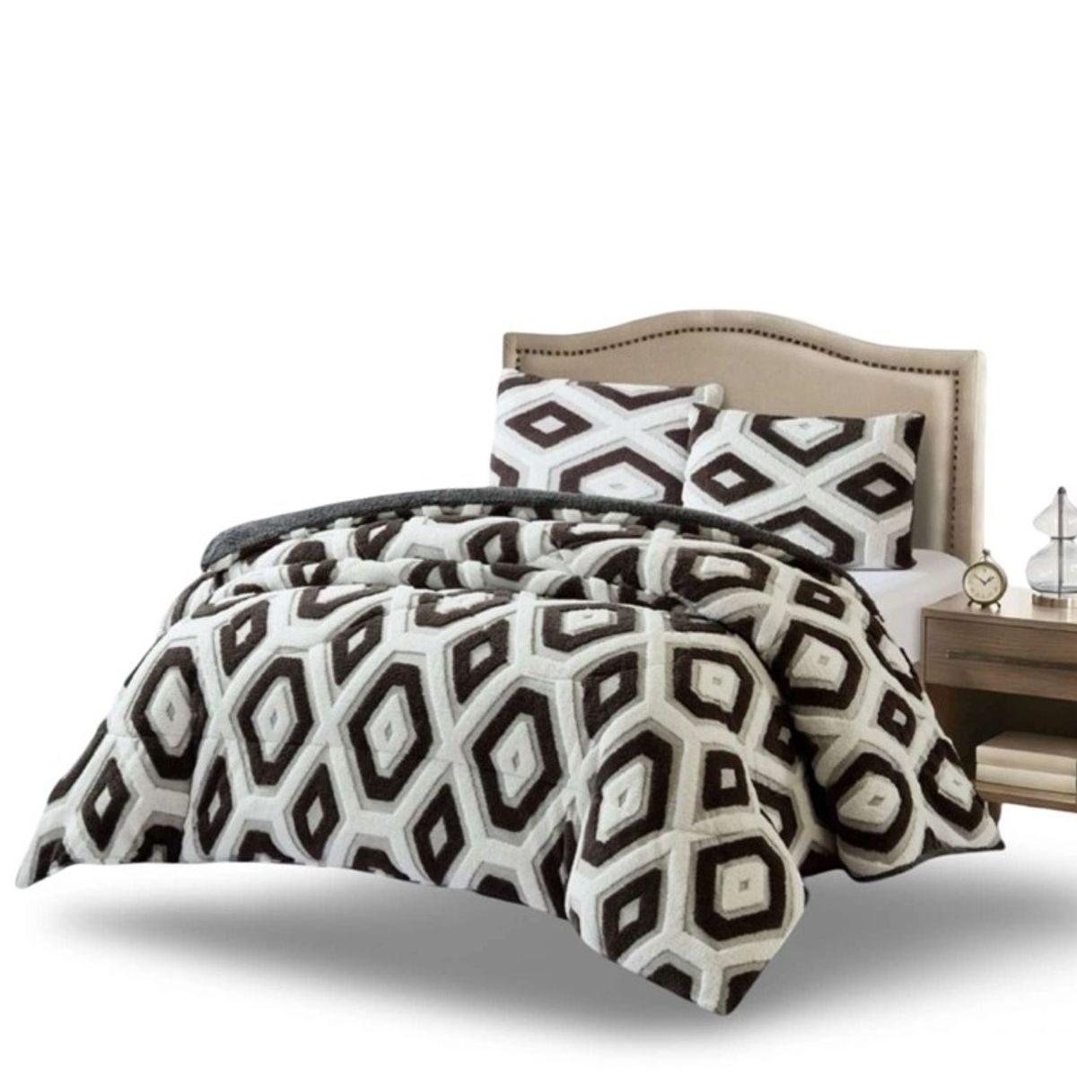 GENERICO - COBERTOR DE INVIERNO  SHERPA JACQUARD CUTTING DE ALGODON
