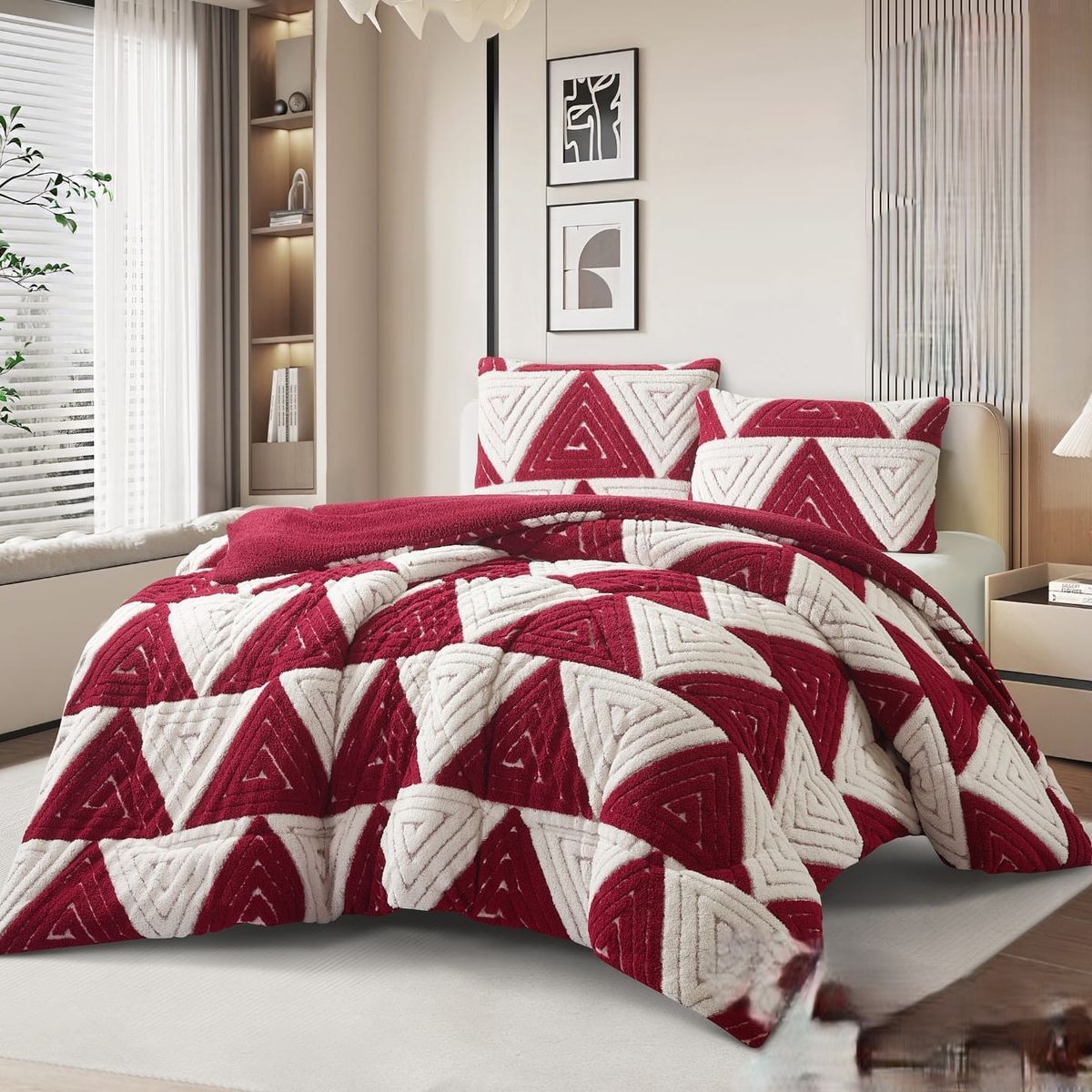 GENERICO - COBERTOR DE INVIERNO  SHERPA JACQUARD CUTTING DE ALGODON