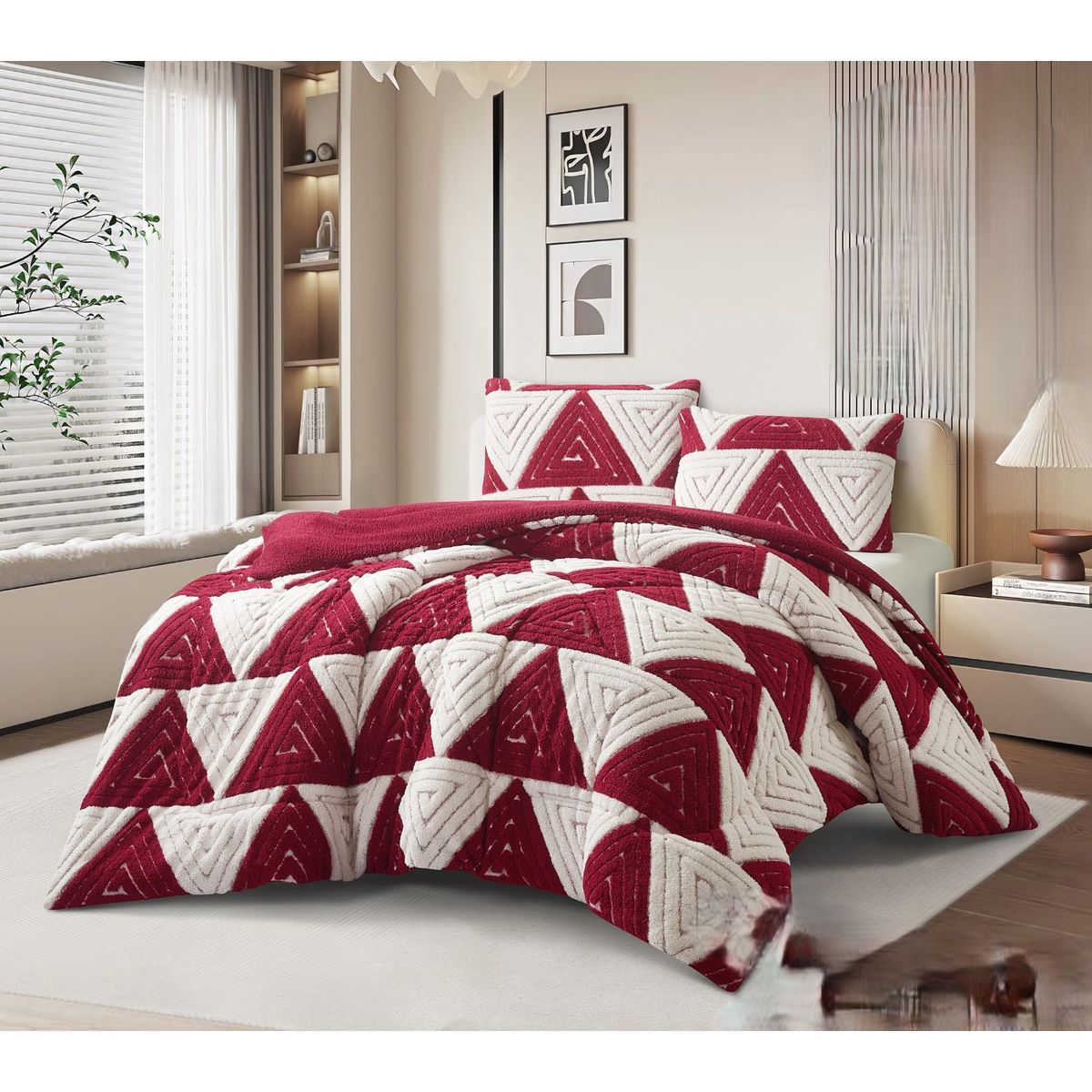 GENERICO - COBERTOR DE INVIERNO  SHERPA JACQUARD CUTTING DE ALGODON