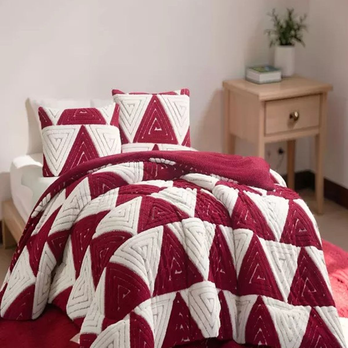 GENERICO - COBERTOR DE INVIERNO  SHERPA JACQUARD CUTTING DE ALGODON
