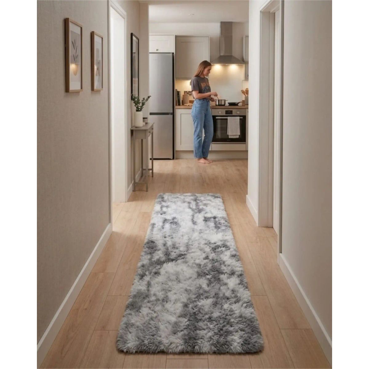 GENERICO - Alfombra Pasillera Shaggy 60x200 cm Pelo Largo Suave