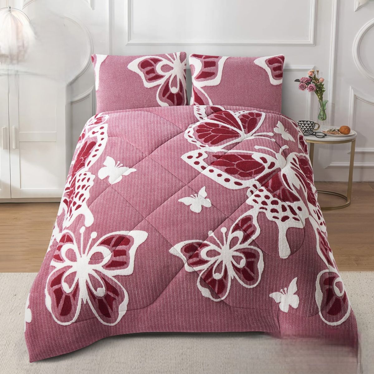 GENERICO - COBERTOR DE INVIERNO  SHERPA JACQUARD CUTTING DE ALGODON