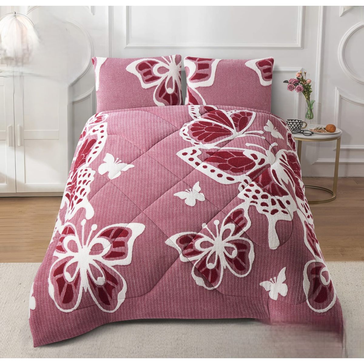 GENERICO - COBERTOR DE INVIERNO  SHERPA JACQUARD CUTTING DE ALGODON