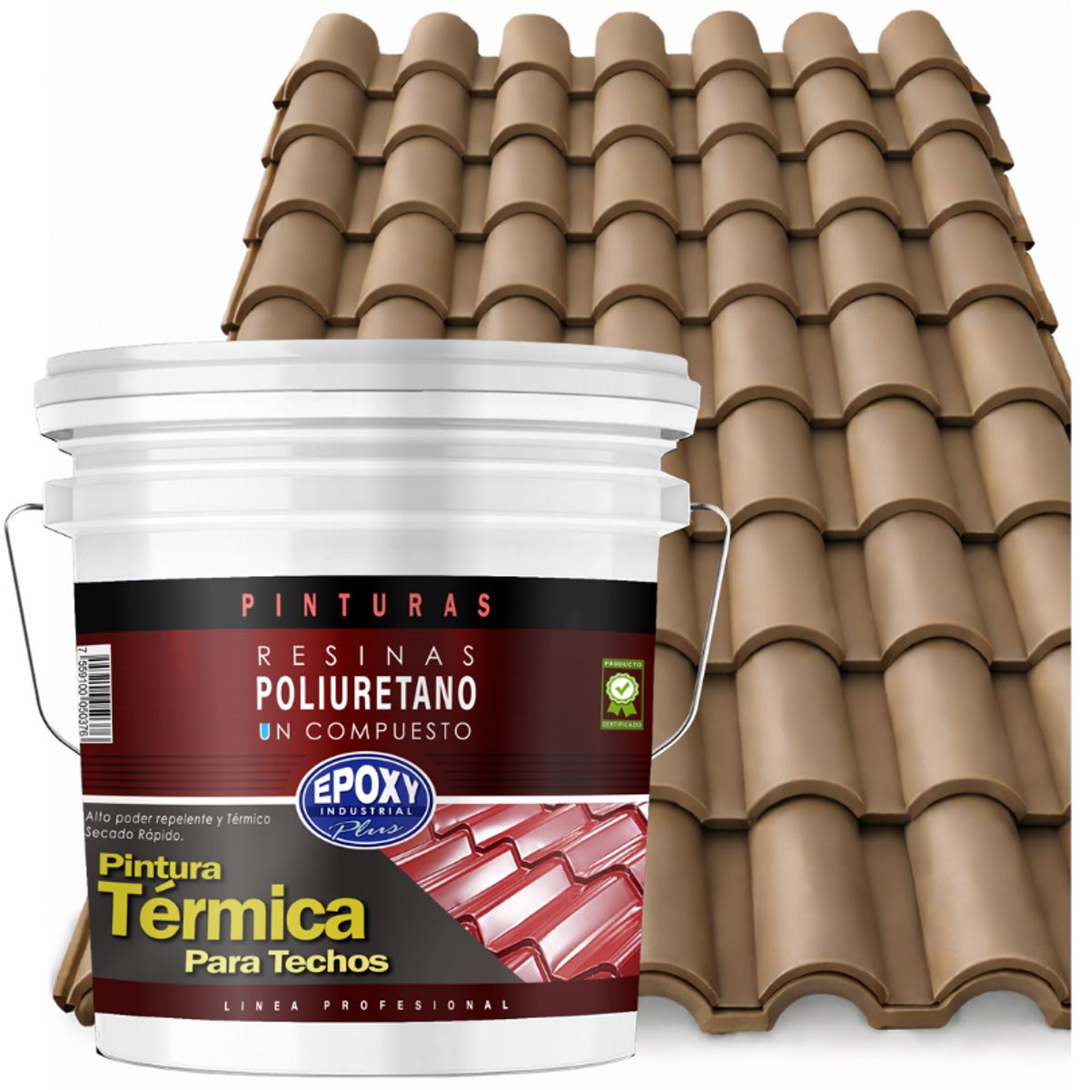 EPOXY - PINTURA TECHOS AISLANTE TERMICO - TINETA 10L - PIEDRA