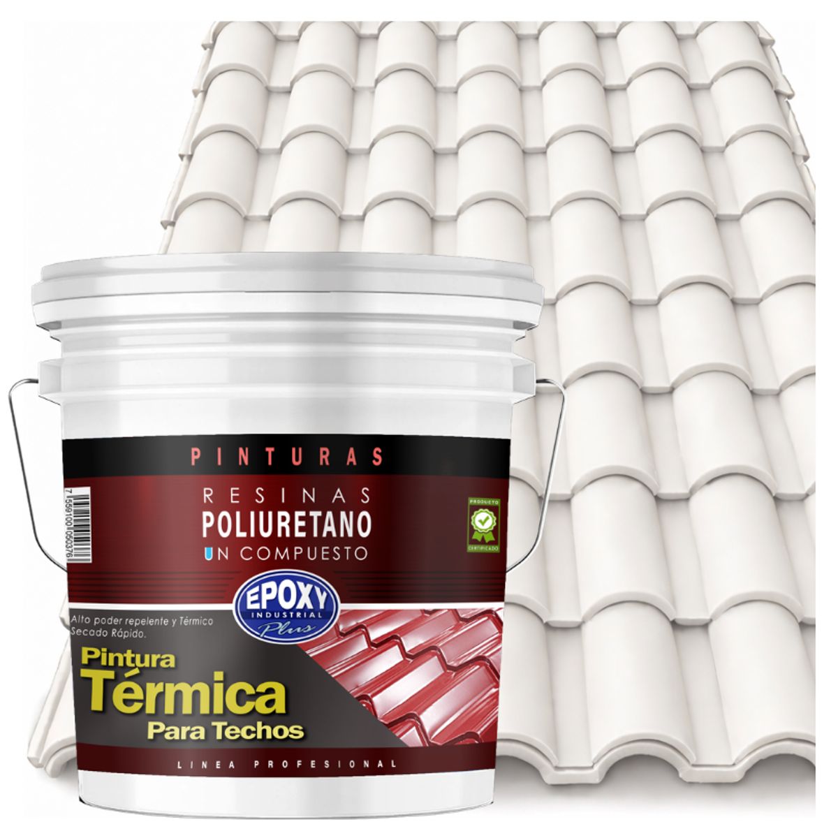 EPOXY - PINTURA TECHOS AISLANTE TERMICO - TINETA 15L - BLANCO