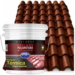 EPOXY - PINTURA TECHOS AISLANTE TERMICO - TINETA 15L - CAFÉ GRIS