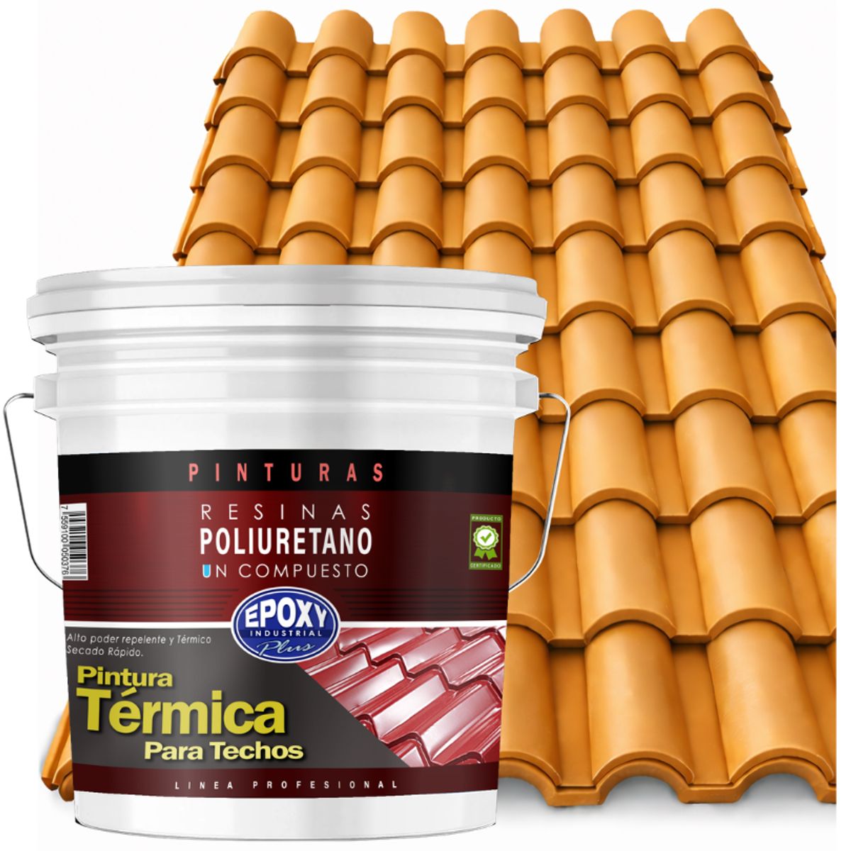 PINTURA TECHOS AISLANTE TERMICO - TINETA 15L - OCRE, marca EPOXY - Foto Principal