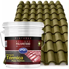 EPOXY - PINTURA TECHOS AISLANTE TERMICO - TINETA 15L - VERDE OLIVA