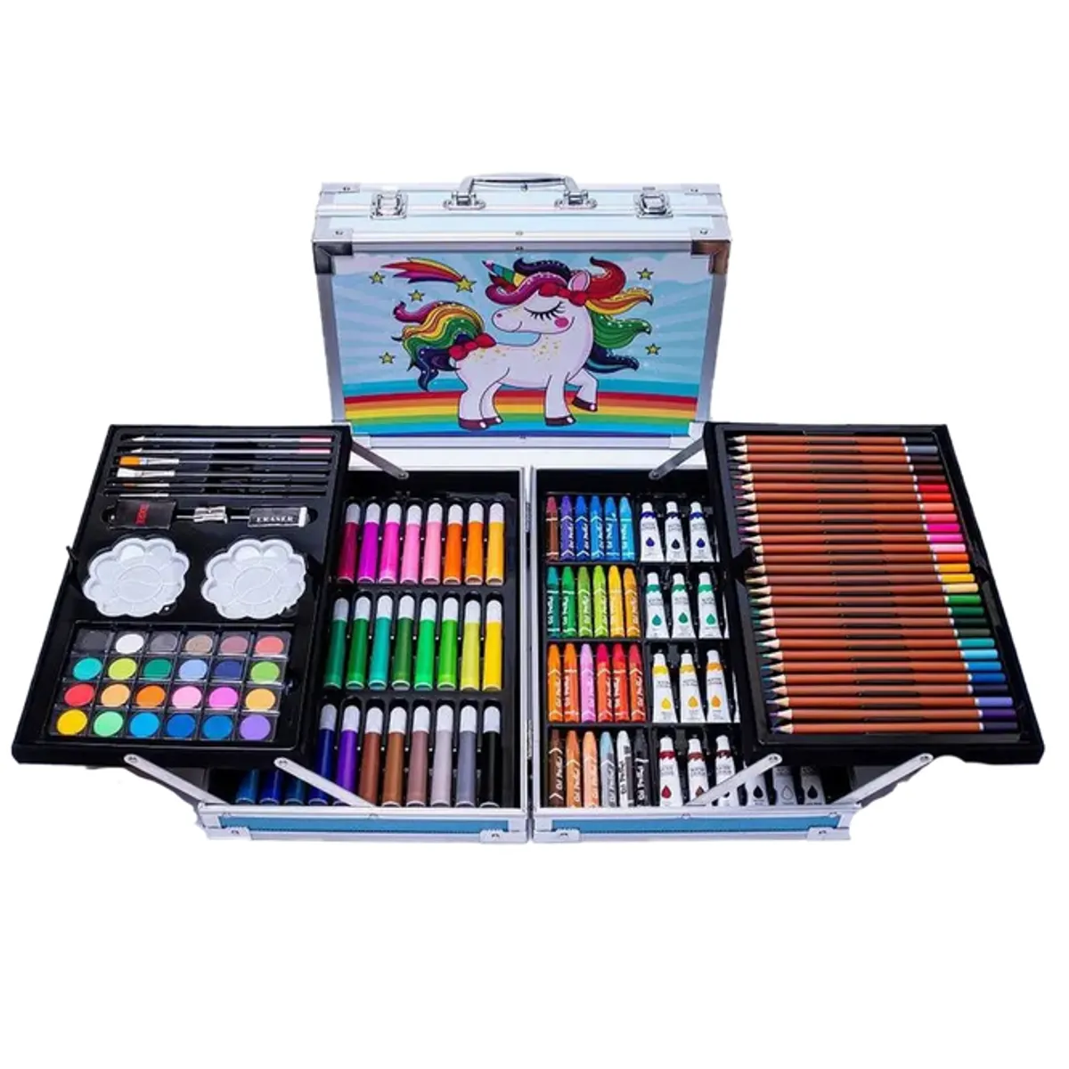 GENERICO - SET DE DIBUJO Y PINTURA DE 145 CON MALETIN