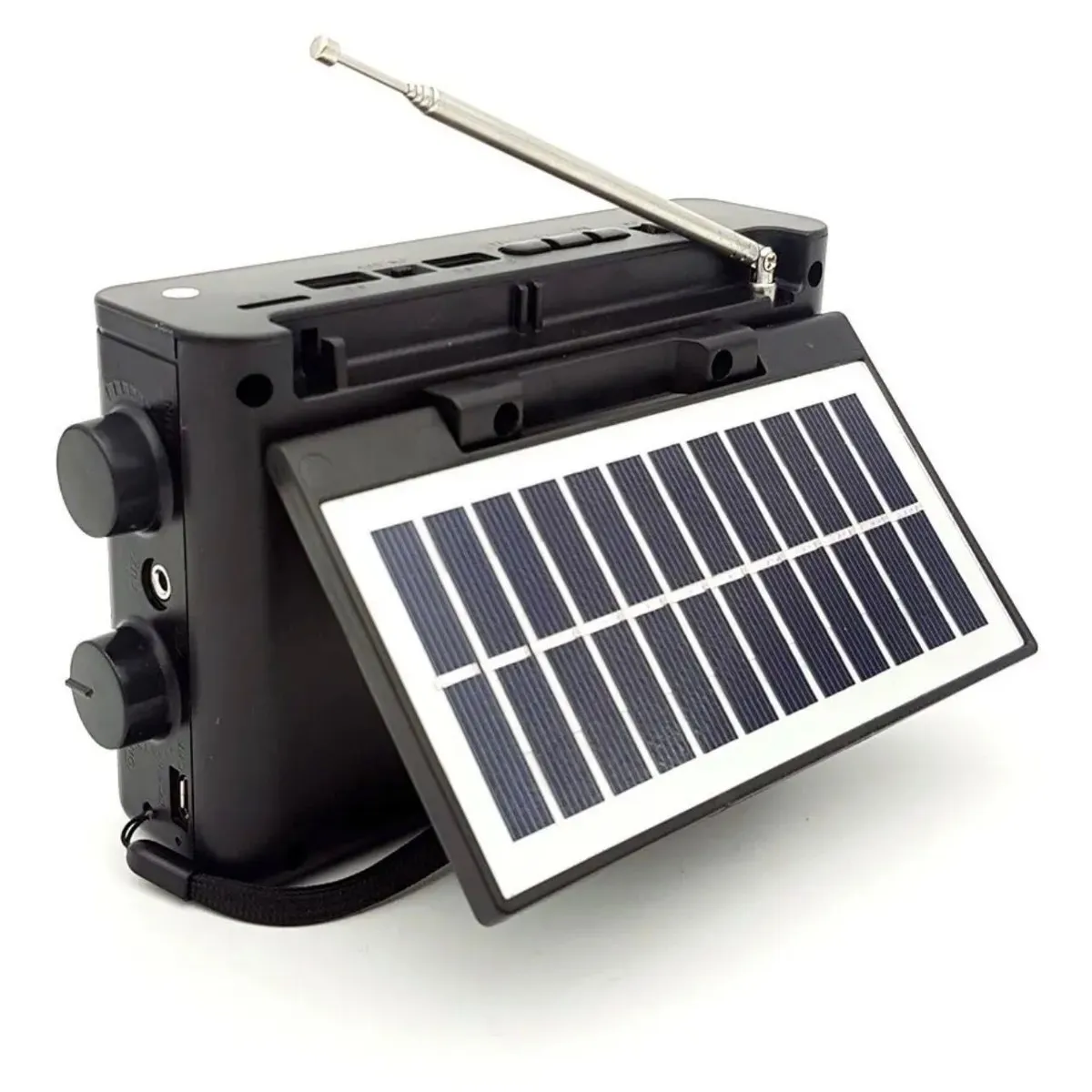 GENERICO - Radio Portatil AMFM Solar Recargable Con Linterna