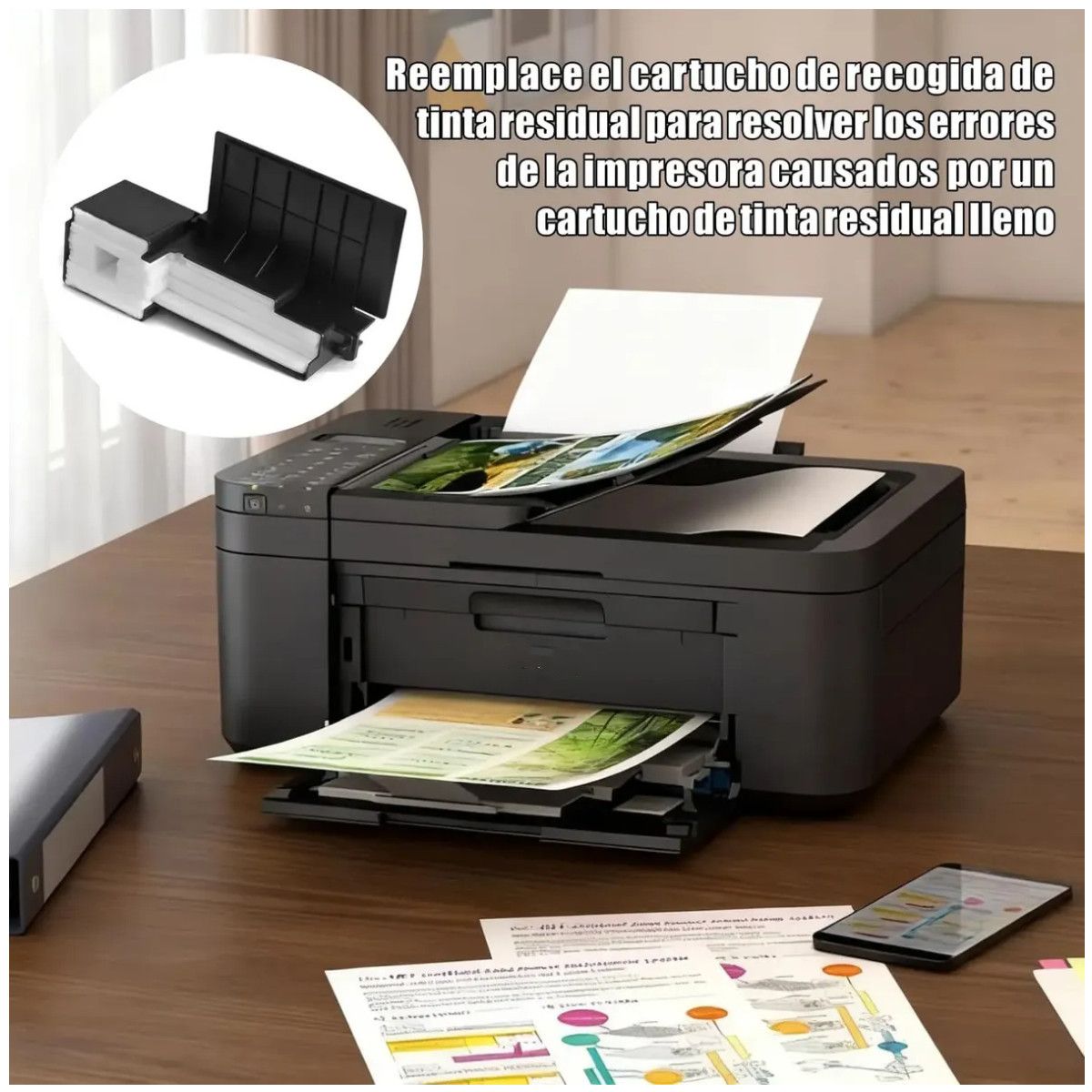 KUANGYE - Almohadillas Con Base Para Epson L455 L465 L475 L495 L496
