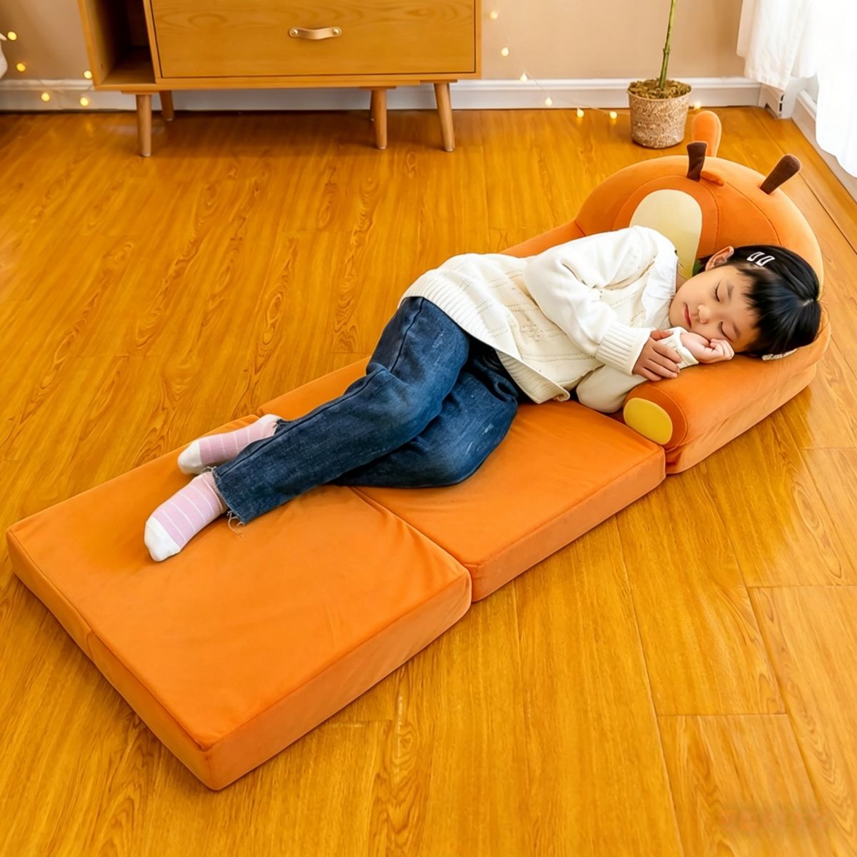 VIDA BUENAS - Sofá Cama Plegable Infantil, Terciopelo de Cristal, Espuma HR