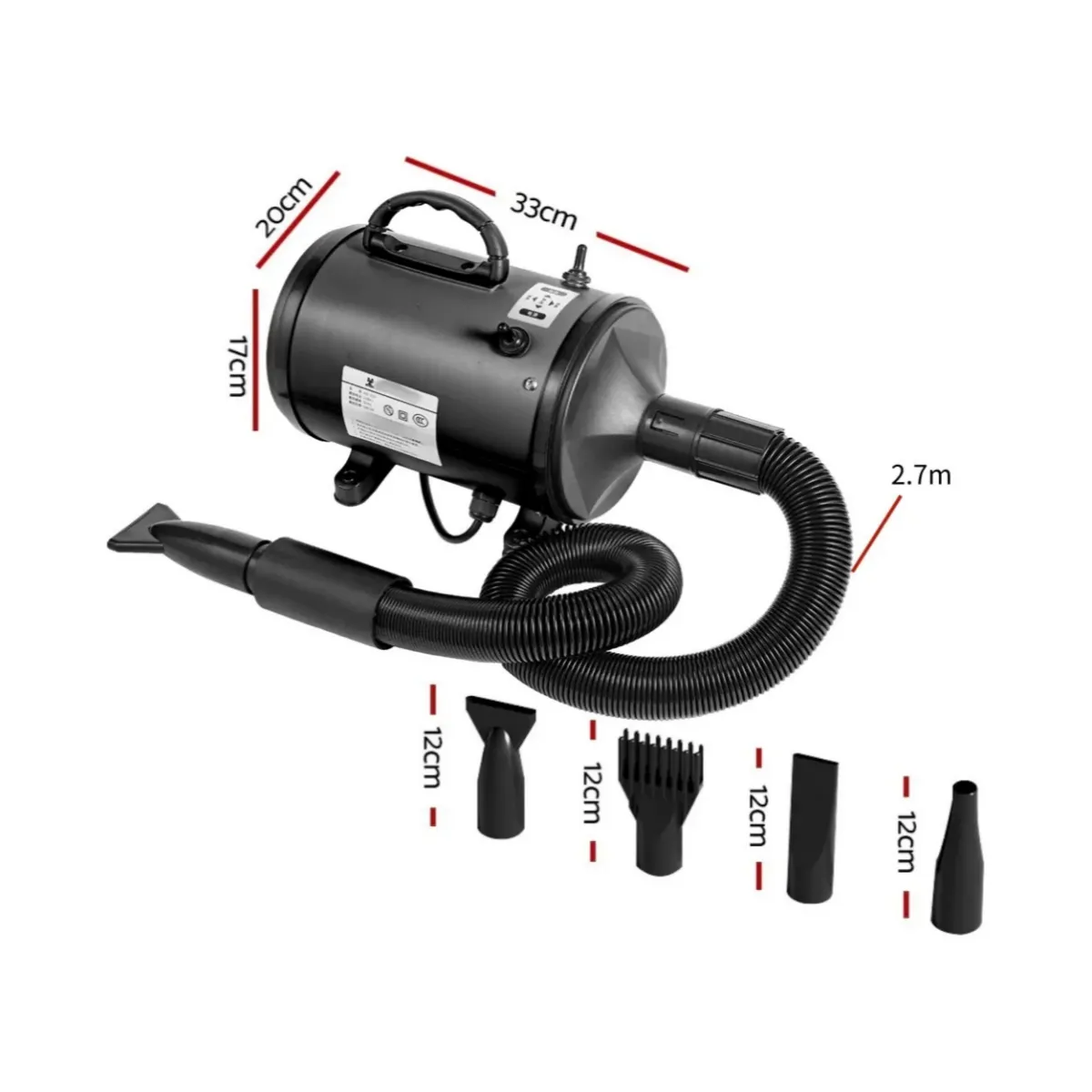 VIDA BUENAS - Secador Para Mascotas 2 Niveles Ajuste 2200w Vida Buenas