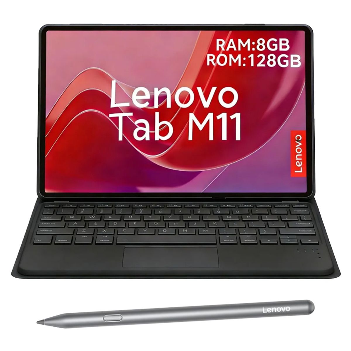 LENOVO - Tablet Lenovo M11 K10 8GB+128GB WiFi 11+Lápiz táctil Lenovo+Teclado Negro
