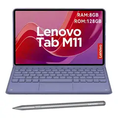 LENOVO - Tablet M11 8GB+128GB WiFi 11+Lápiz táctil Lenovo+Teclado Púrpura