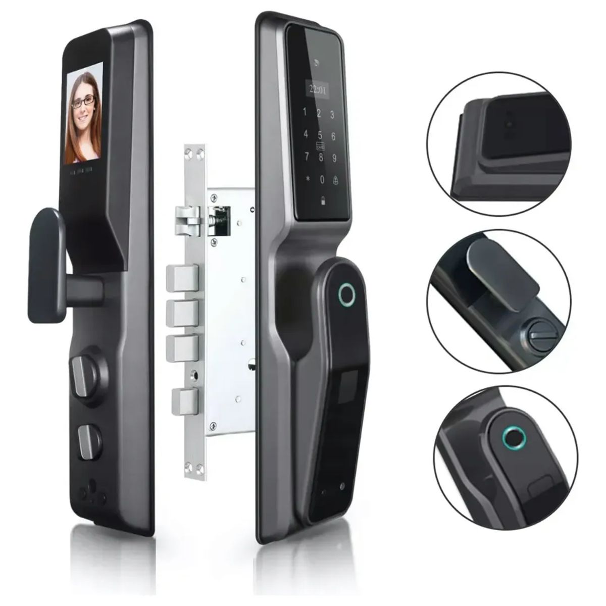 GENERICO - Cerradura Inteligente KUANGYE WiFi Huella App RFID IP65