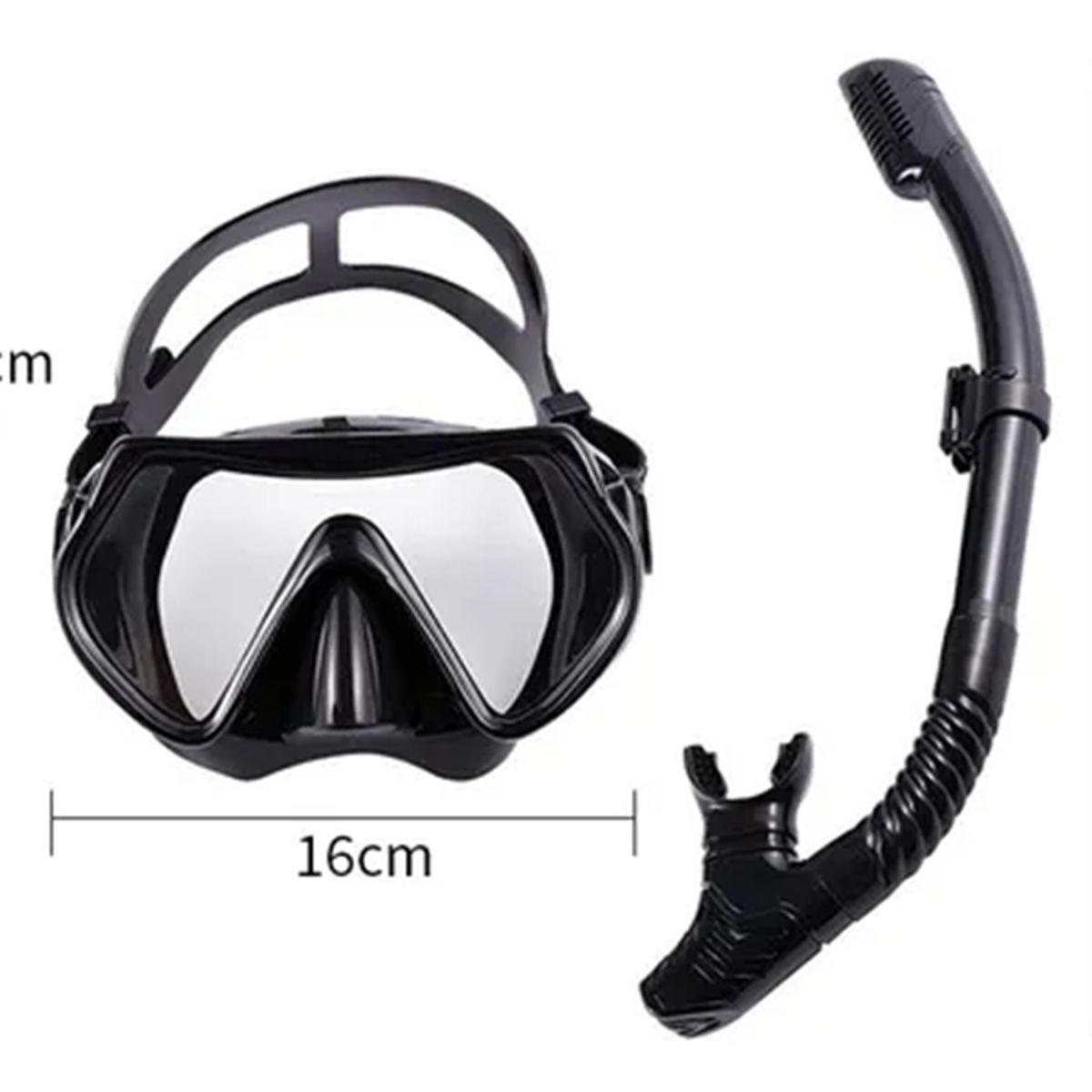 GENERICO - Gafas De Buceo Ajustable Full Vision Y Tubo Dry Snorkel Set