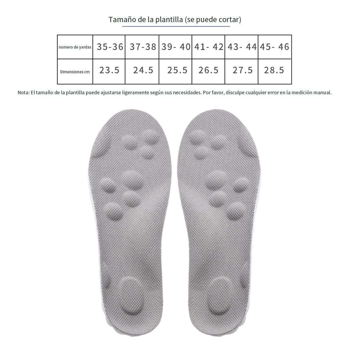 ATURE - 4 Pares De Plantillas Deportivas Elásticas De Silicona 4d
