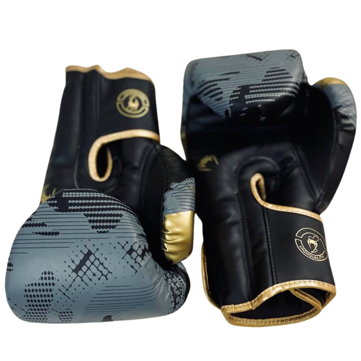 VENUM - Guantes De Boxeo Muay Thai Venum Elite Pro Gold Camo 14 OZ