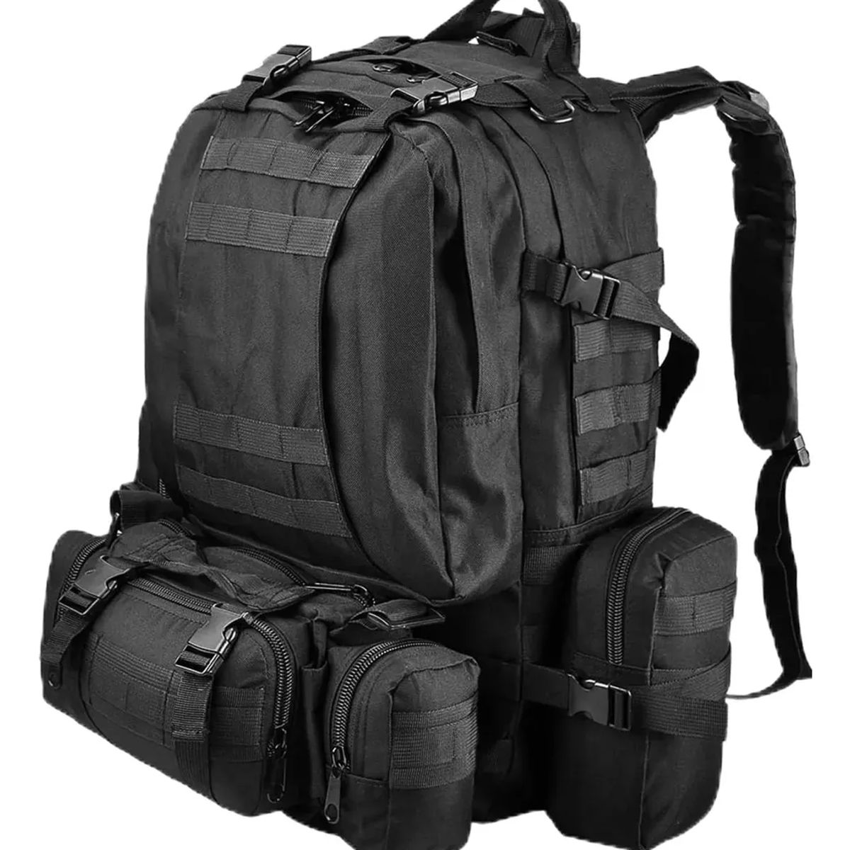 SANKARA - Mochila Táctica 55L Gran Capacidad Desmontable Outdoor para Viaje Trekking Aventura y Camping