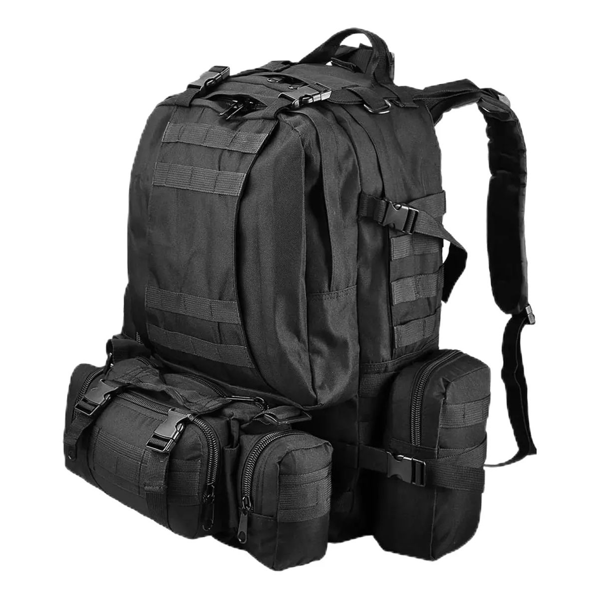SANKARA - Mochila Táctica 55L Gran Capacidad Desmontable Outdoor para Viaje Trekking Aventura y Camping