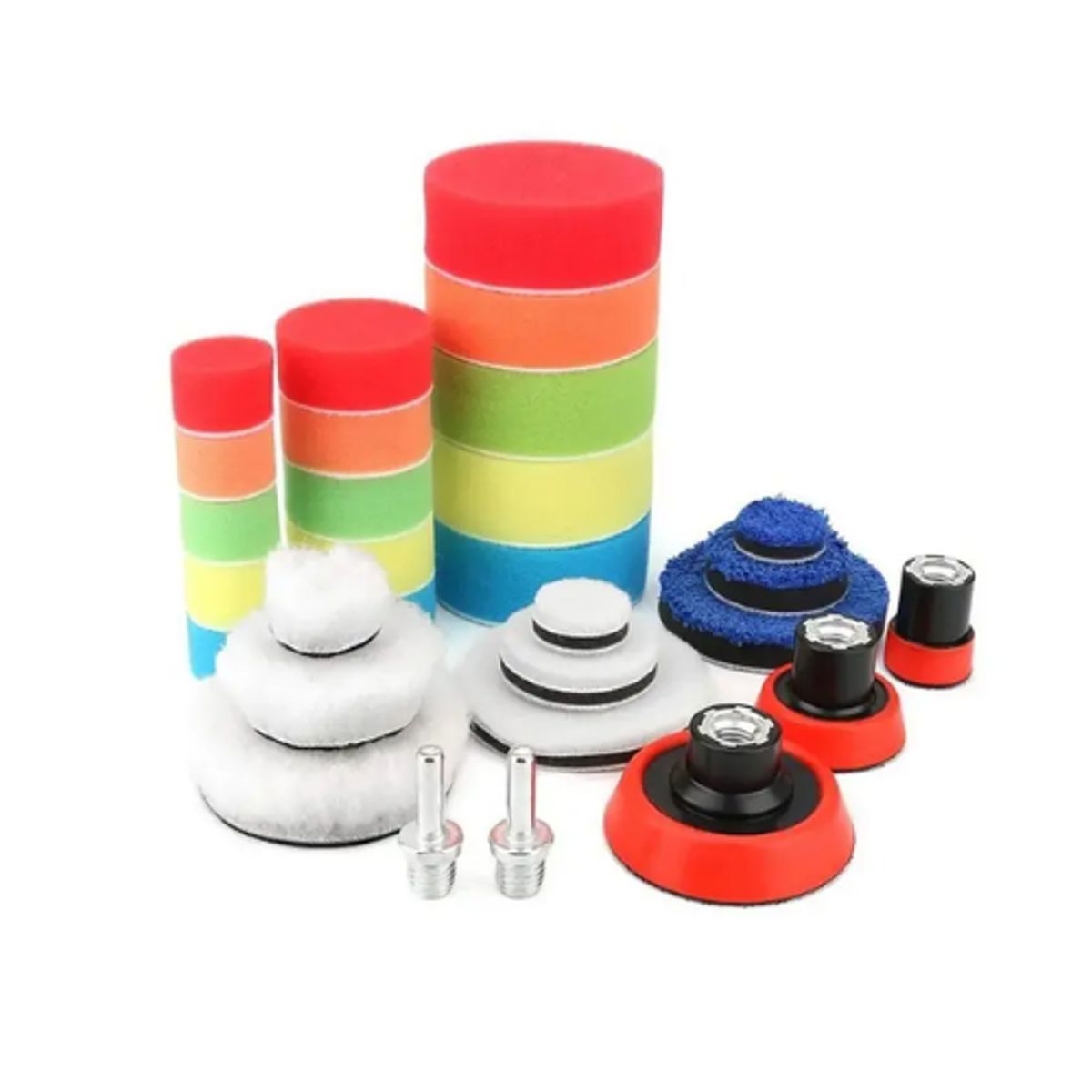 GENERICO - Kit De 29 Piezas Pulir Esponjas Almohadillas Para Auto