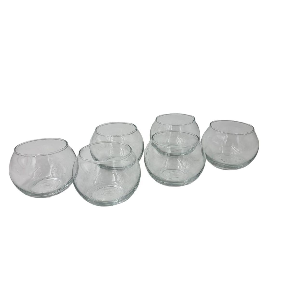GENERICO - Florero Pecera  de vidrio Pack 6 Unidades (5x5 cm)