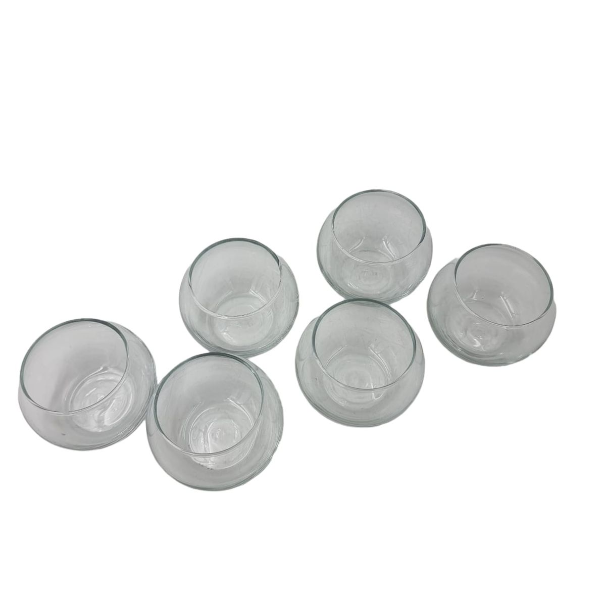 GENERICO - Florero Pecera  de vidrio Pack 6 Unidades (5x5 cm)