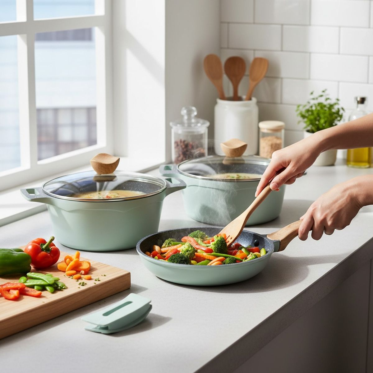 MP - Bateria 5 Piezas Aluminio Fundido Modelo Monaco Marca Seki