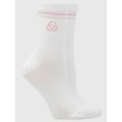 BSOUL - Calcetin 2 Pack Quarter White Pink