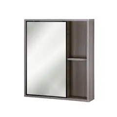 DUSCHY - Mueble Botiquín con espejo 63x13x55 cm Gris Oak BR42
