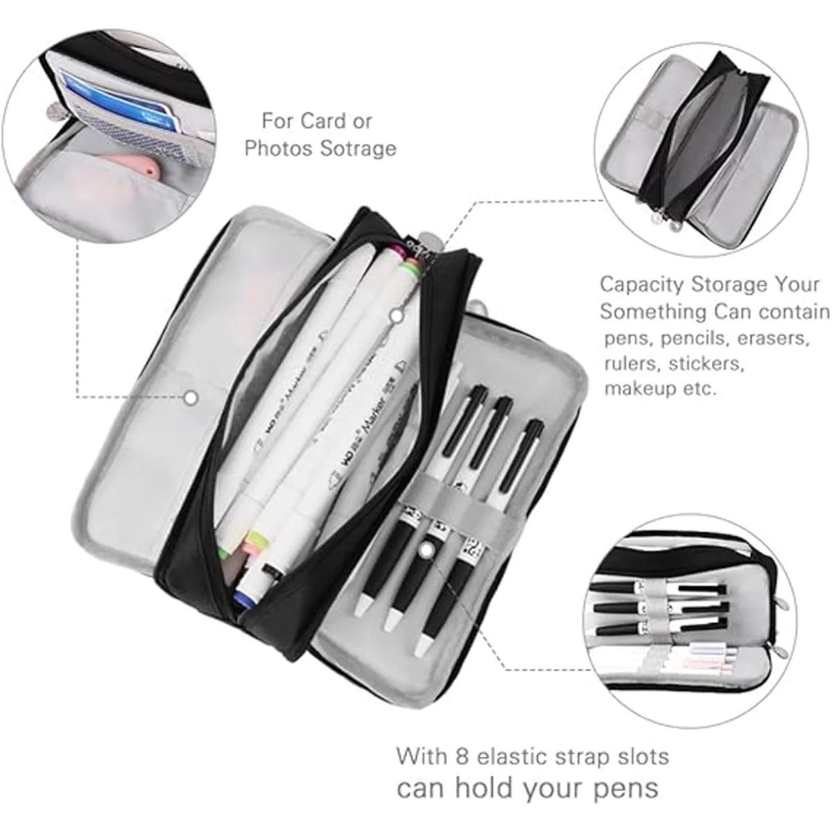 TIOZONEY - Estuche Para Lapices Escolar Gran Capacidad