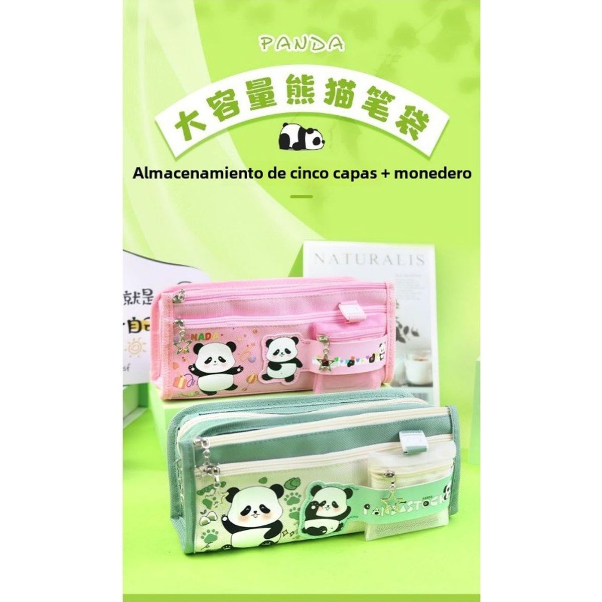TIOZONEY - Estuche para bolígrafo de estudiante Panda