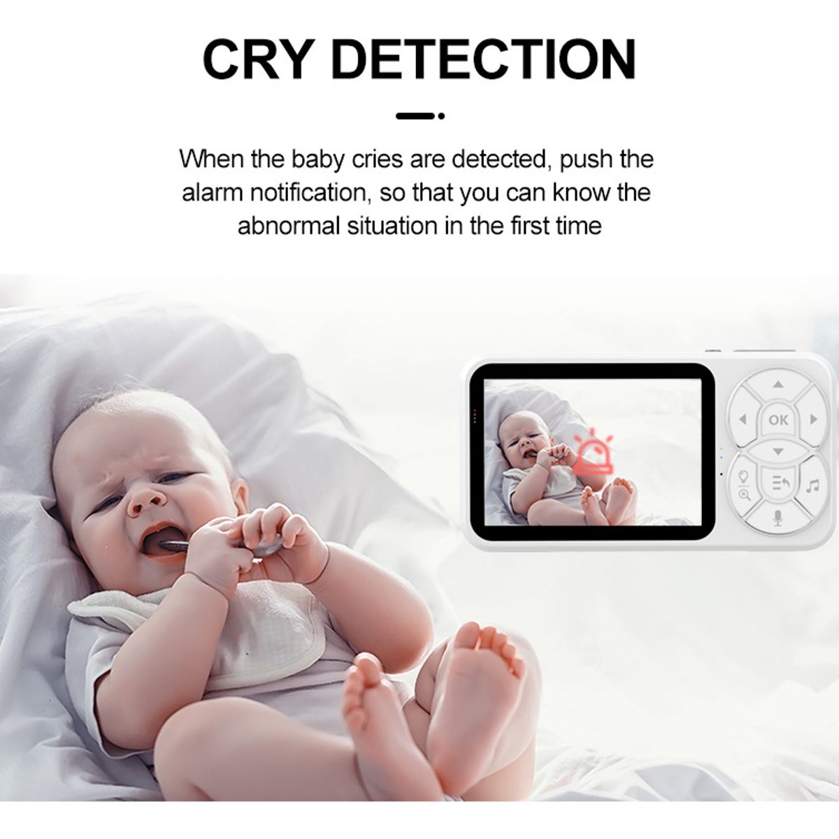 EVERSO - Monitor Inteligente Para Bebé NUBETA Video HD Cámara Audio Visión Nocturna