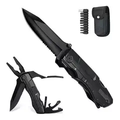 TIOZONEY - Navaja Tactica Cuchillo Tactico Militar Alilicate 16en1