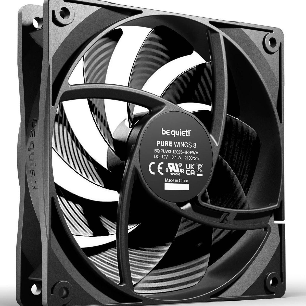 BE QUIET - Kit de Ventiladores para PC Be Quiet! PURE WINGS 3 120mm PWM High-Speed 3-Pack, Negro