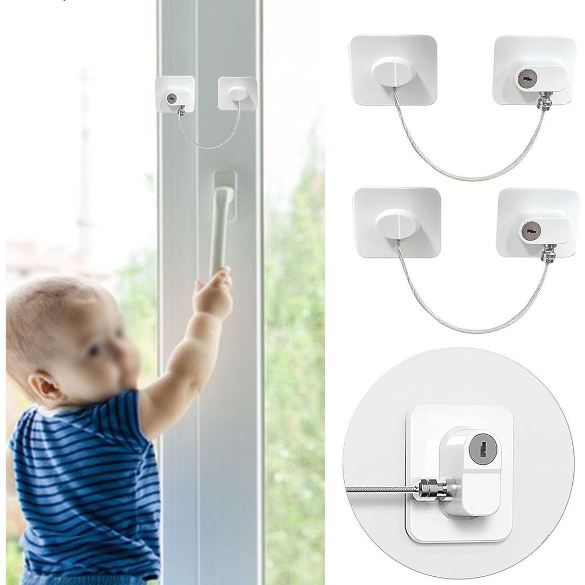 EVERSO - Pack 2 Seguros Puerta Cajones Refrigerador Bebés Protectores