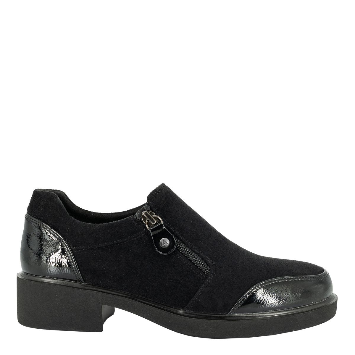 ALQUIMIA - Mocasin Mujer Negro Trava Alquimia
