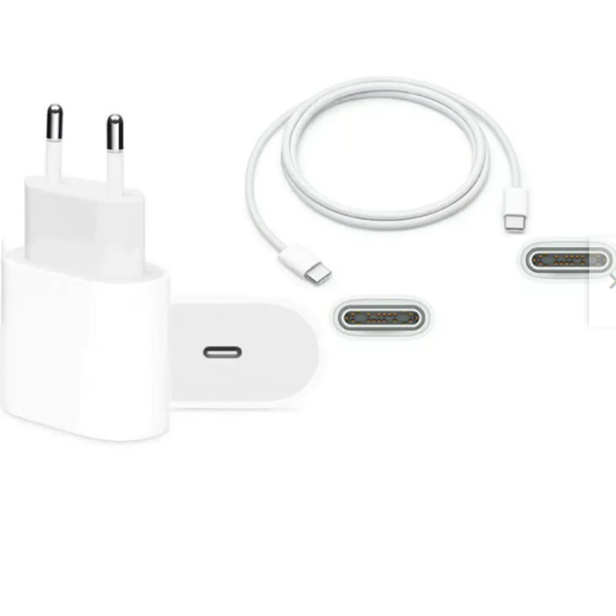 APPLE - Cargador Apple 20W Original + Cable C - C 1mt iPhone 15 16 17 Pro Pro Max